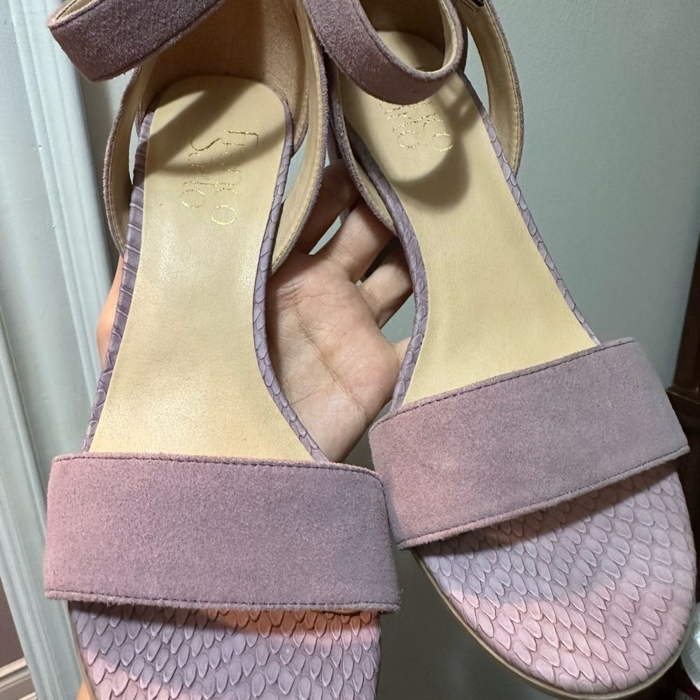 Purple Lilac Lavender Franco Sarto Block Sandals - Heel - Picture 3 of 6